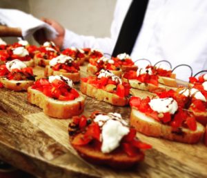 Bruschetta with Goat Cheese and Balsamic Syrup