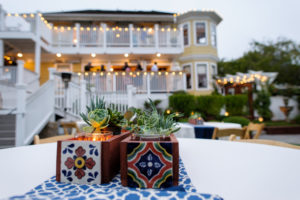 Garden area at The Perry House venue in Monterey